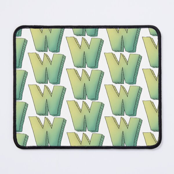 Item preview, Whimsical W: A Dance in Green and Yellow designed and sold by EnjoYarty.