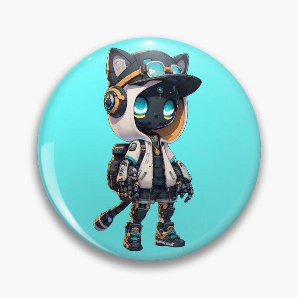 Item preview, Cute Cyberpunk Robot Panther! designed and sold by kukamatsu.
