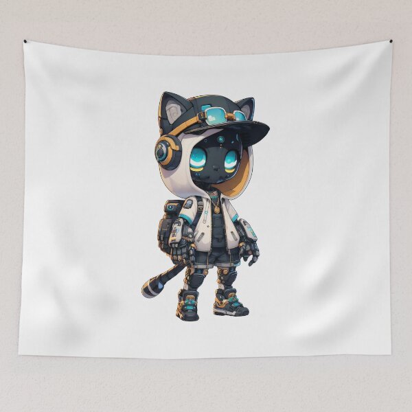 Item preview, Cute Cyberpunk Robot Panther! designed and sold by kukamatsu.