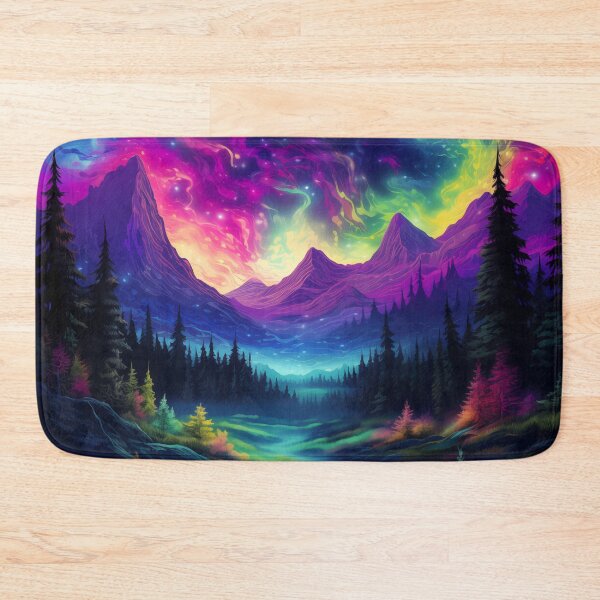 Item preview, Blacklight Style Mountain and Valley with Mystical Skies designed and sold by Matt's Artificial Nature.