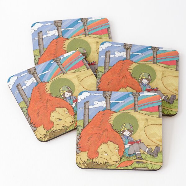 Aperçu de l'œuvre Dy Lions, pause lecture avec un lion créée et vendue par Slex Lions, illustrateur.
