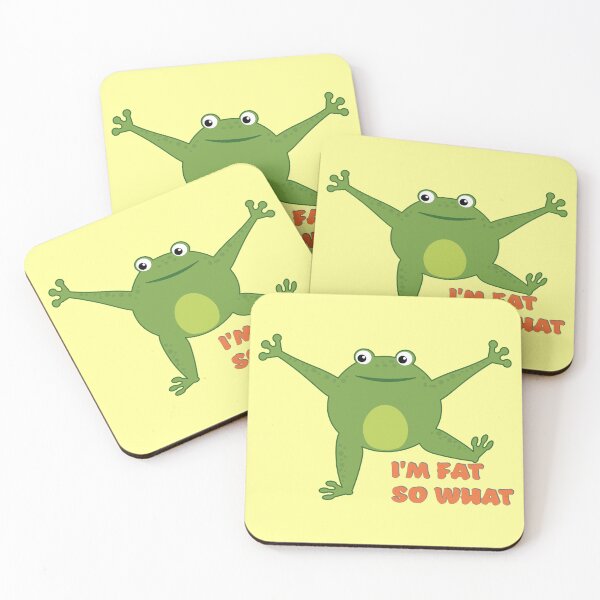 Item preview, I'm fat so what. Funny happy green cartoon cute thick frog designed and sold by NataliaVVV.