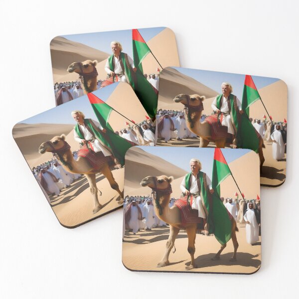 Item preview, Politieke Tocht: Geert Wilders verkent nieuwe perspectieven in de Sahara, rijdend op een kameel designed and sold by tareko94.