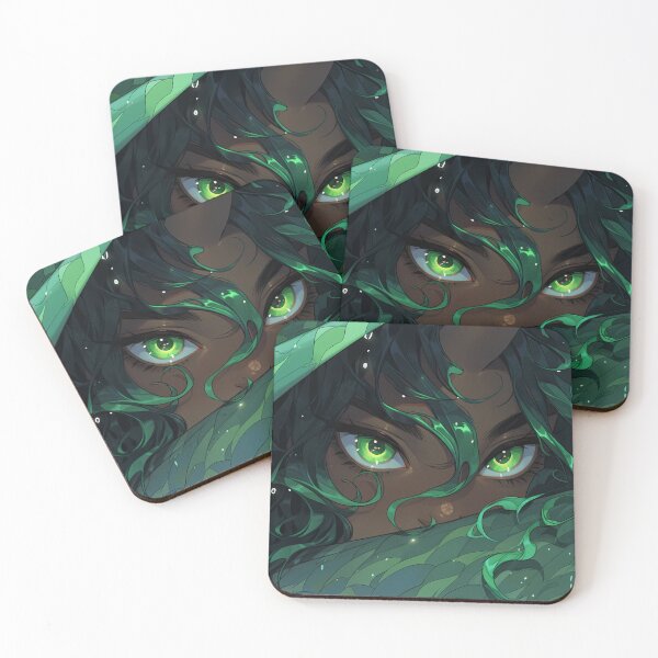 Item preview, Mystical Aquatic Emerald Eyes Anime Girl designed and sold by bubblegoth.