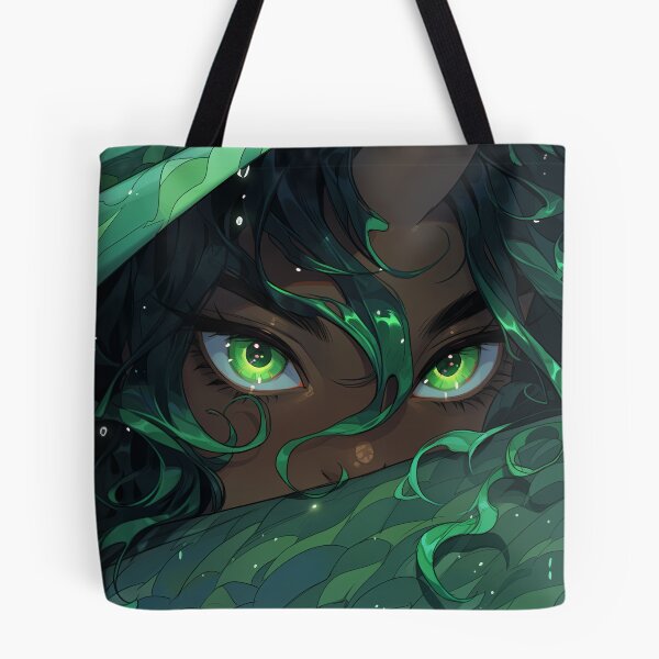Item preview, Mystical Aquatic Emerald Eyes Anime Girl designed and sold by bubblegoth.