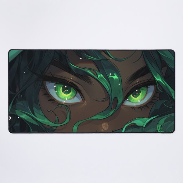 Item preview, Mystical Aquatic Emerald Eyes Anime Girl designed and sold by bubblegoth.