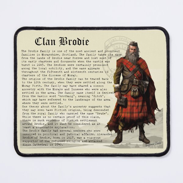 Item preview, Clan Brodie Scottish History  designed and sold by BagTown Clans.