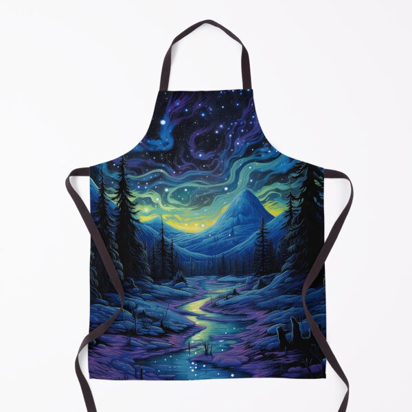 Item preview, Blacklight Style Mountain Valley At Night designed and sold by Matt's Artificial Nature.