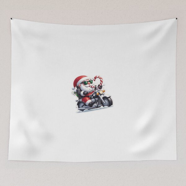 Item preview, santa on bike getting gift for christmas designed and sold by manishmagic.