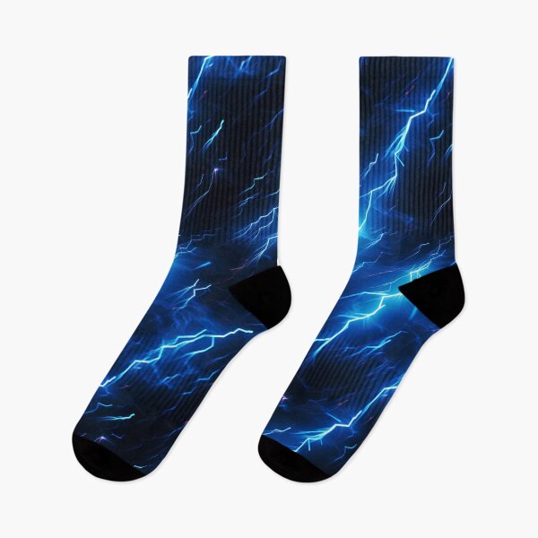 Item preview, Neon Blue Pulsating Energy Lightning Bolt Pattern in Futurism Style designed and sold by polonuim210.