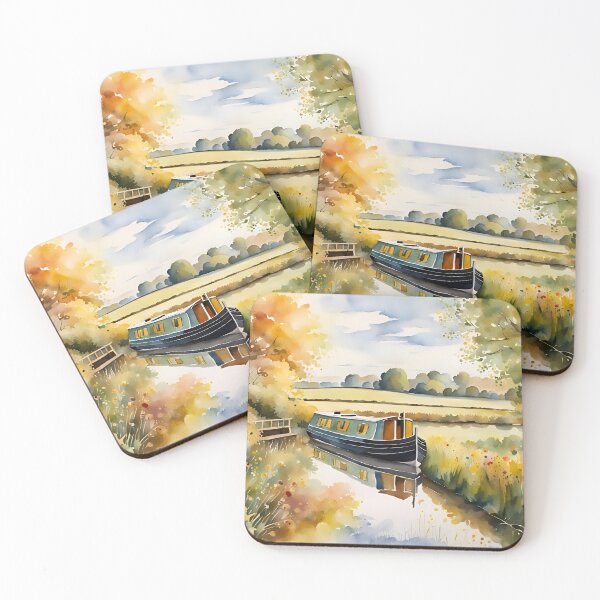 Item preview, Narrowboat Dreams in the British Countryside designed and sold by Country-Artist.