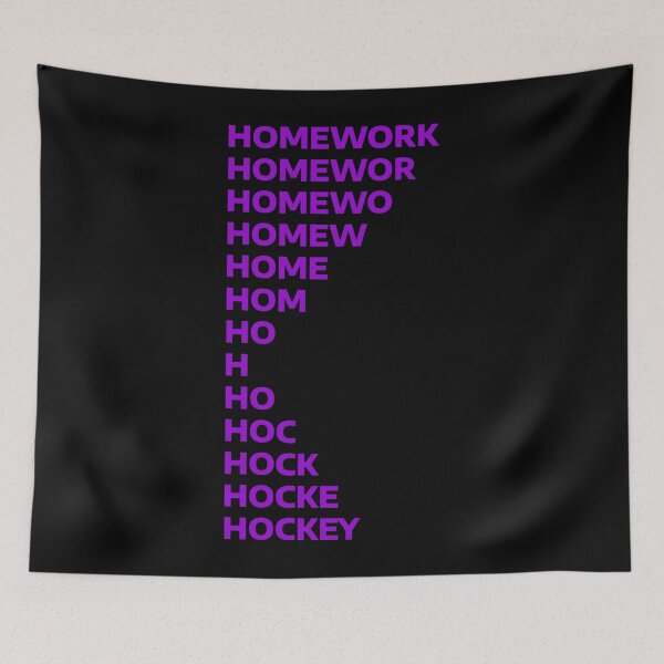 Item preview, HOCKEY HOMEWORK JOKE designed and sold by HOCKEYBUBBLE.