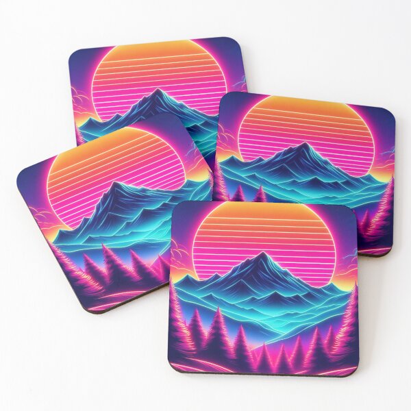 Item preview, Neon sunrise in the mountains designed and sold by Joeya29.