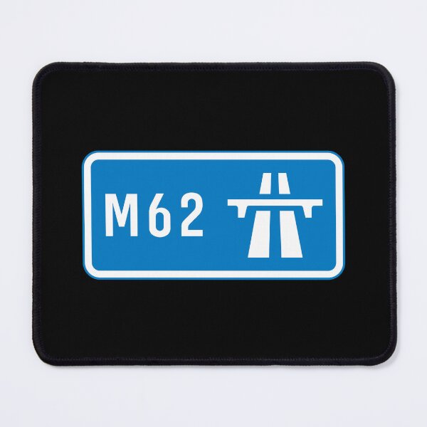 Item preview, Manchester Bound - Blue M62 Motorway Sign designed and sold by WilliamsonMedia.