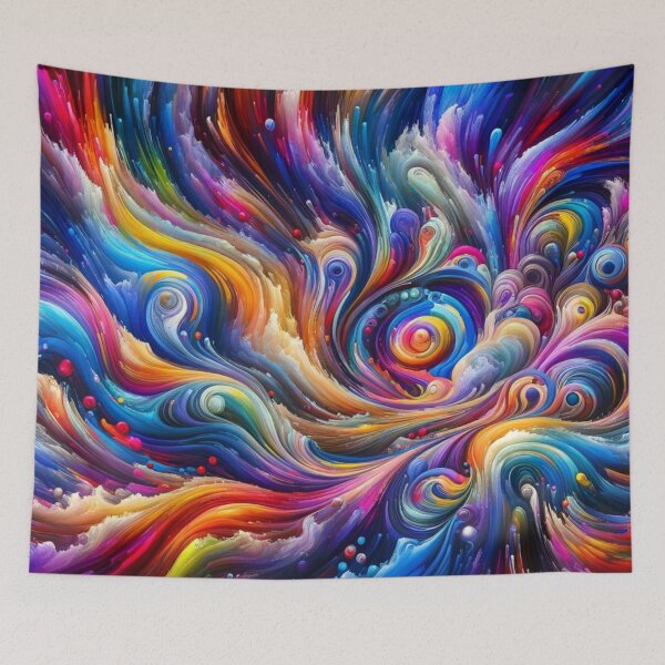 Item preview, Visual Harmony: Psychedelic Tide of Saturated Colors designed and sold by masquetea.