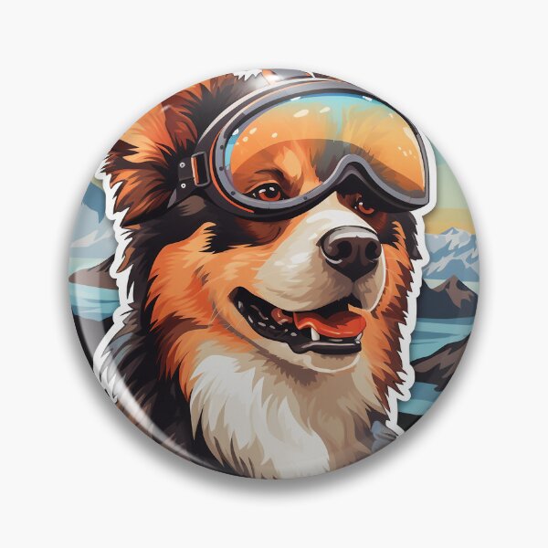 Item preview, Summit Canine Pilot - Aviator Glasses Joy Altitude Shepherd Art designed and sold by ObjCrea123.