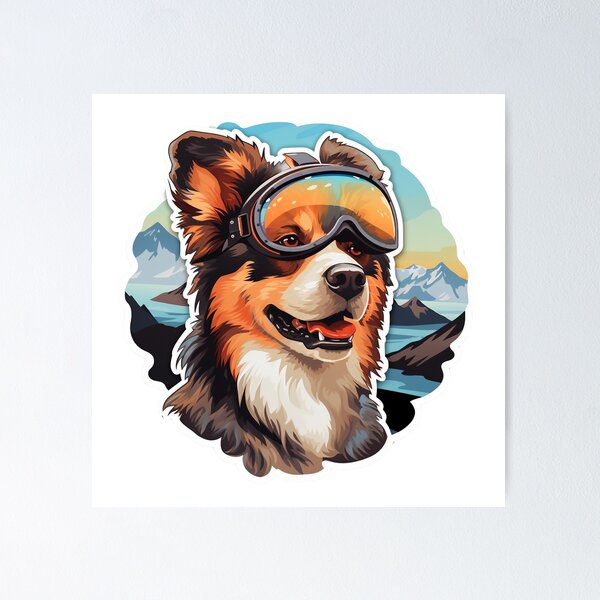 Item preview, Summit Canine Pilot - Aviator Glasses Joy Altitude Shepherd Art designed and sold by ObjCrea123.