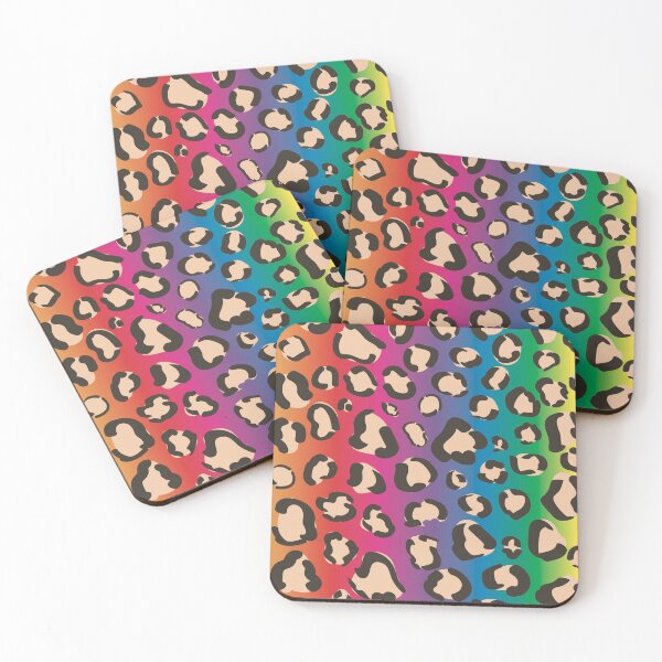 Item preview, Pastel seamless rainbow leopard  pattern designed and sold by RubyCollection.