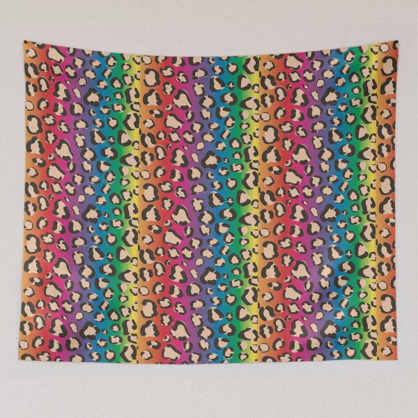 Item preview, Pastel seamless rainbow leopard  pattern designed and sold by RubyCollection.