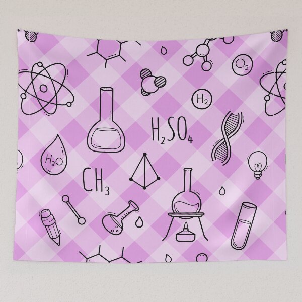 Item preview, Science Icons Plaid Seamless Pattern: A Modern Classic Design designed and sold by OrangeMG.