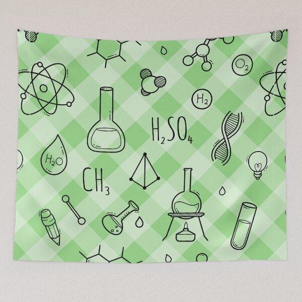 Item preview, Science Icons Plaid Seamless Pattern: A Modern Classic Design designed and sold by OrangeMG.