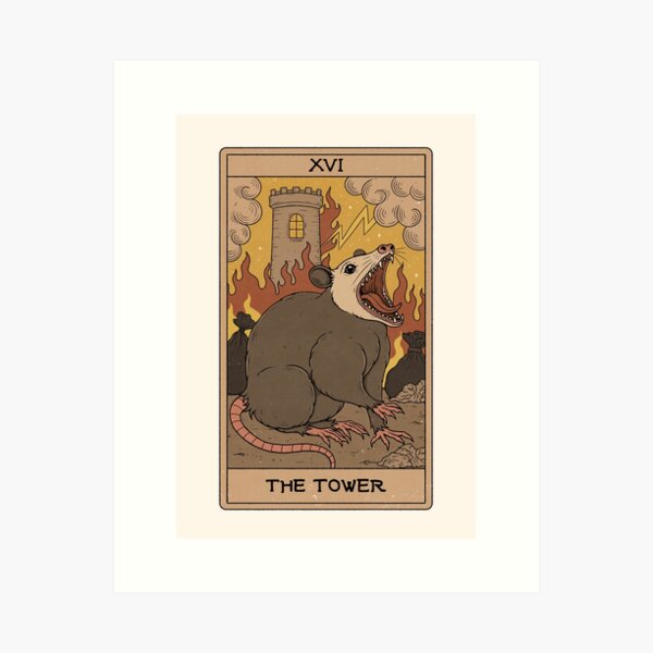 Item preview, Der Turm - Possum Tarot designed and sold by Thiago Corrêa.
