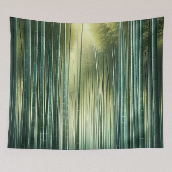 Item preview, Green Tranquility: High Resolution Pattern of a Bamboo Forest designed and sold by masquetea.