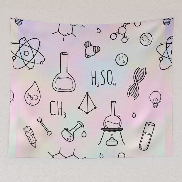 Item preview, Science Icons Plaid Seamless Pattern: A Modern Classic Design designed and sold by OrangeMG.