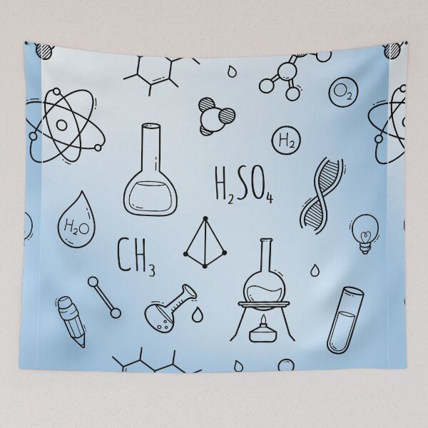 Item preview, Science Icons Plaid Seamless Pattern: A Modern Classic Design designed and sold by OrangeMG.