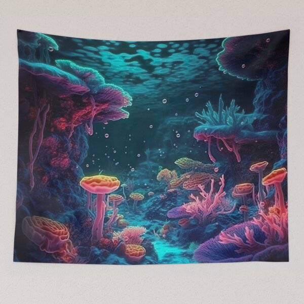 Item preview, Blacklight Style Underwater Scene designed and sold by Matt's Artificial Nature.