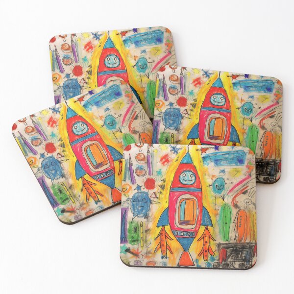 Item preview, UN COHETE DIBUJADO POR NIÑOS designed and sold by infinitearte.