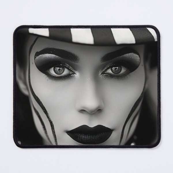 Item preview, Black and white head shot of a circus artist designed and sold by dcrc.