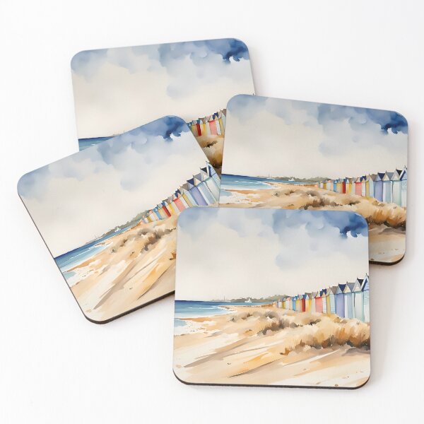 Item preview, Colourful Beach Huts designed and sold by Country-Artist.