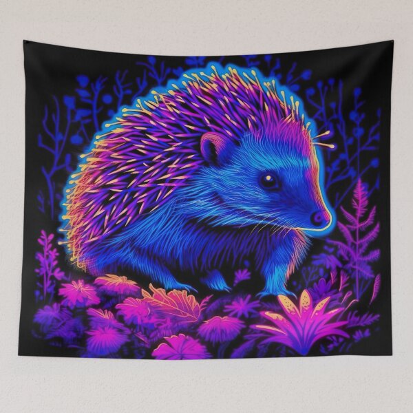 Item preview, Blacklight Style Hedgehog designed and sold by Matt's Artificial Nature.