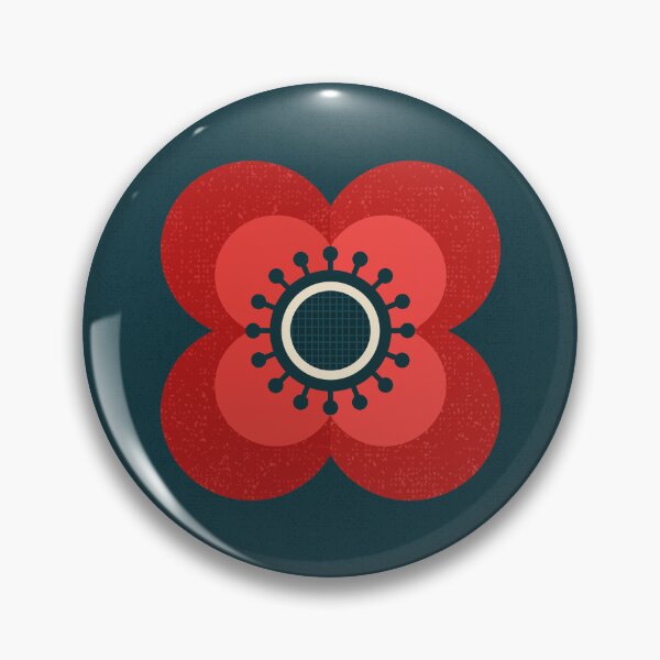 Item preview, Vintage Red Poppies on Forest Green designed and sold by Daisy Beatrice.