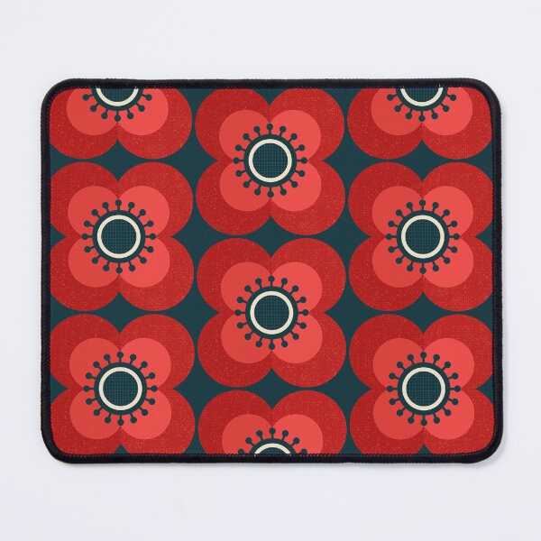Item preview, Vintage Red Poppies on Forest Green designed and sold by Daisy Beatrice.