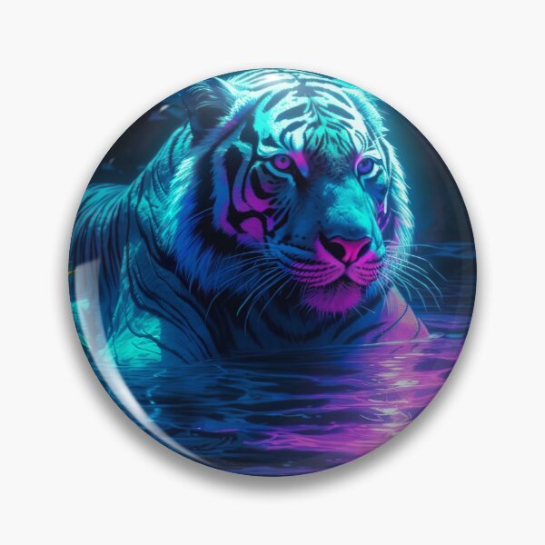 Item preview, Blacklight Style Tiger in Water designed and sold by Matt's Artificial Nature.
