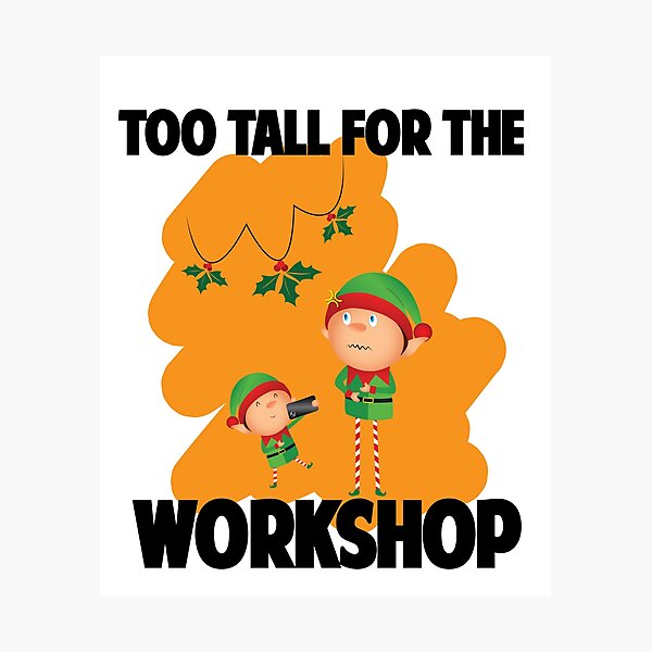 Item preview, Tall Elf Mistletoe Mishap -Christmas Tee designed and sold by clevercraft58.