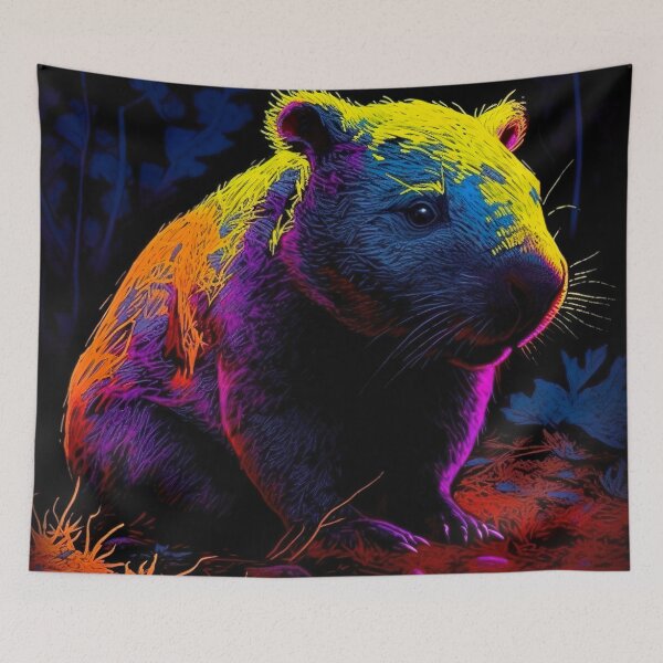 Item preview, Blacklight Style Wombat designed and sold by Matt's Artificial Nature.