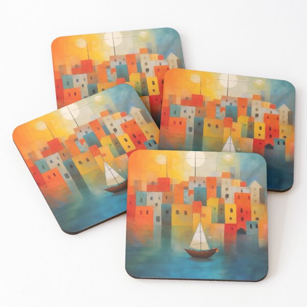 Item preview, Sailboat in front of the harbor designed and sold by Ute Rüger.