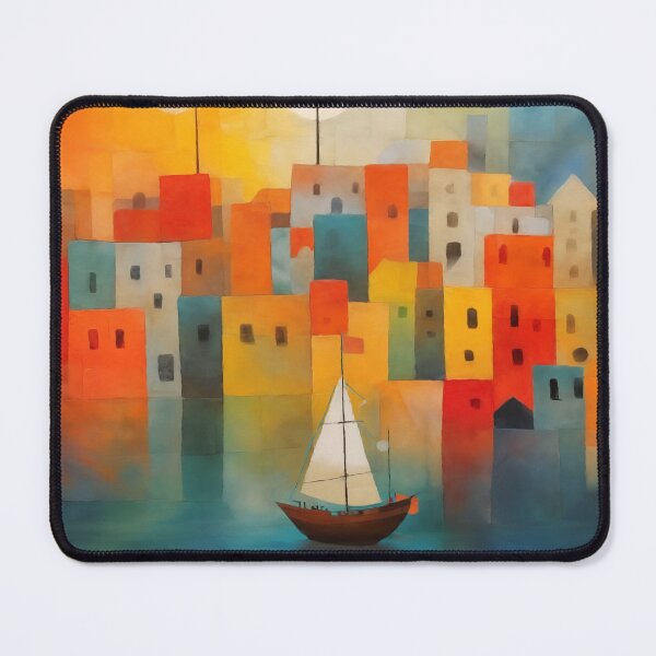 Item preview, Sailboat in front of the harbor designed and sold by Ute Rüger.