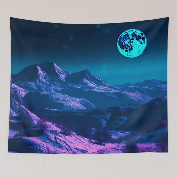 Item preview, Blacklight Style Mountainscape designed and sold by Matt's Artificial Nature.