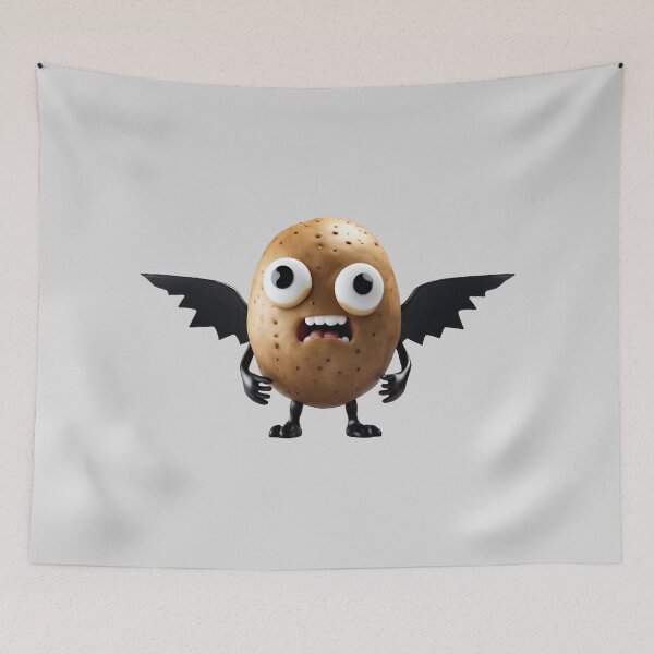 Item preview, Fallen angel potato with black wings designed and sold by SheepAttack.