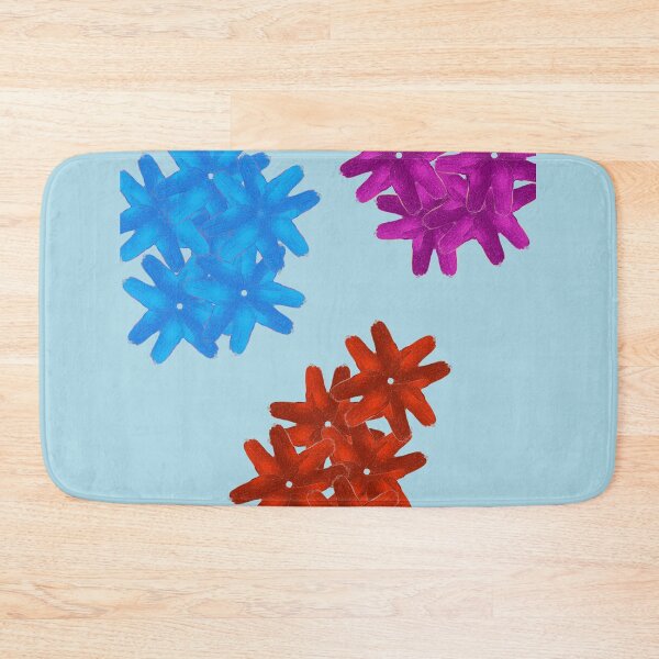 Item preview, Colorful Flowers Pattern - Light Blue designed and sold by CushyNest.