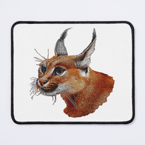 Item preview, caracal head, cool big cat motifs designed and sold by Kirei-Lily.