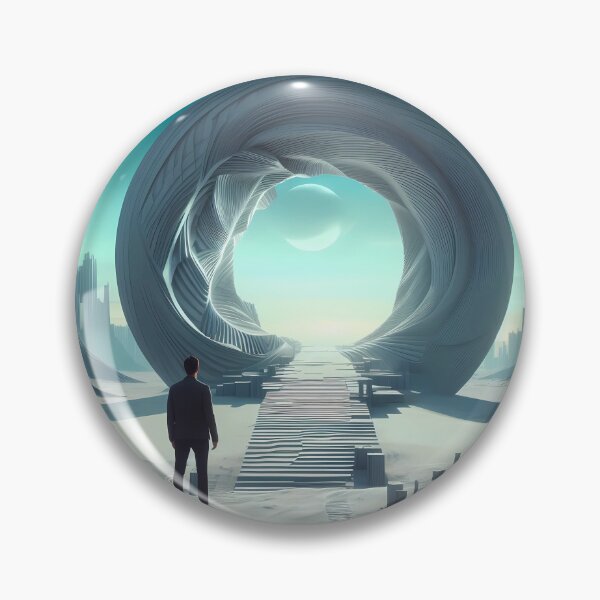 Item preview, Surreal landscape of a man standing in front of a portal 3 designed and sold by DragonPurple.