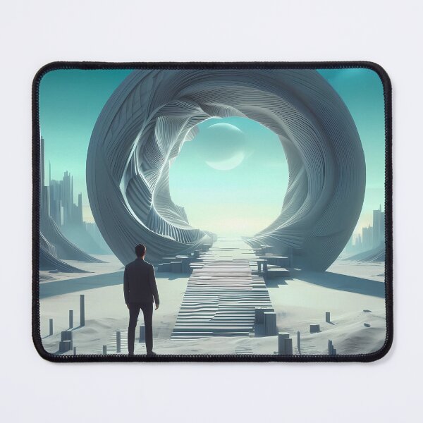 Item preview, Surreal landscape of a man standing in front of a portal 3 designed and sold by DragonPurple.