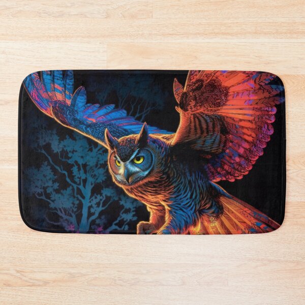 Item preview, Blacklight Style Owl in Flight  designed and sold by Matt's Artificial Nature.