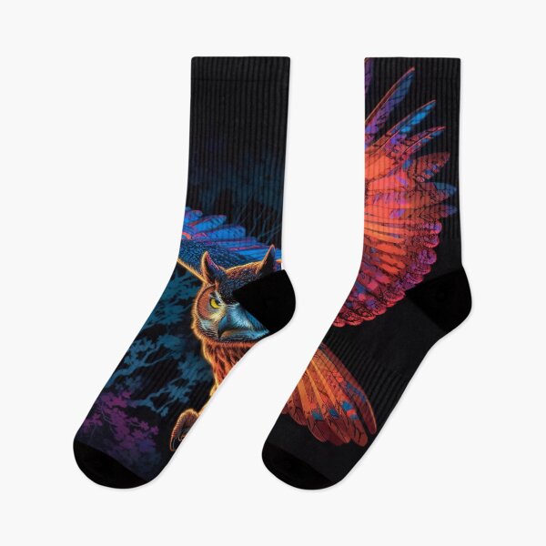 Item preview, Blacklight Style Owl in Flight  designed and sold by Matt's Artificial Nature.