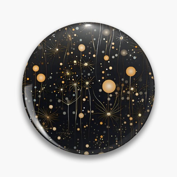 Item preview, A gold and shiny pattern in the style of dandelions designed and sold by AI-Only Creations.